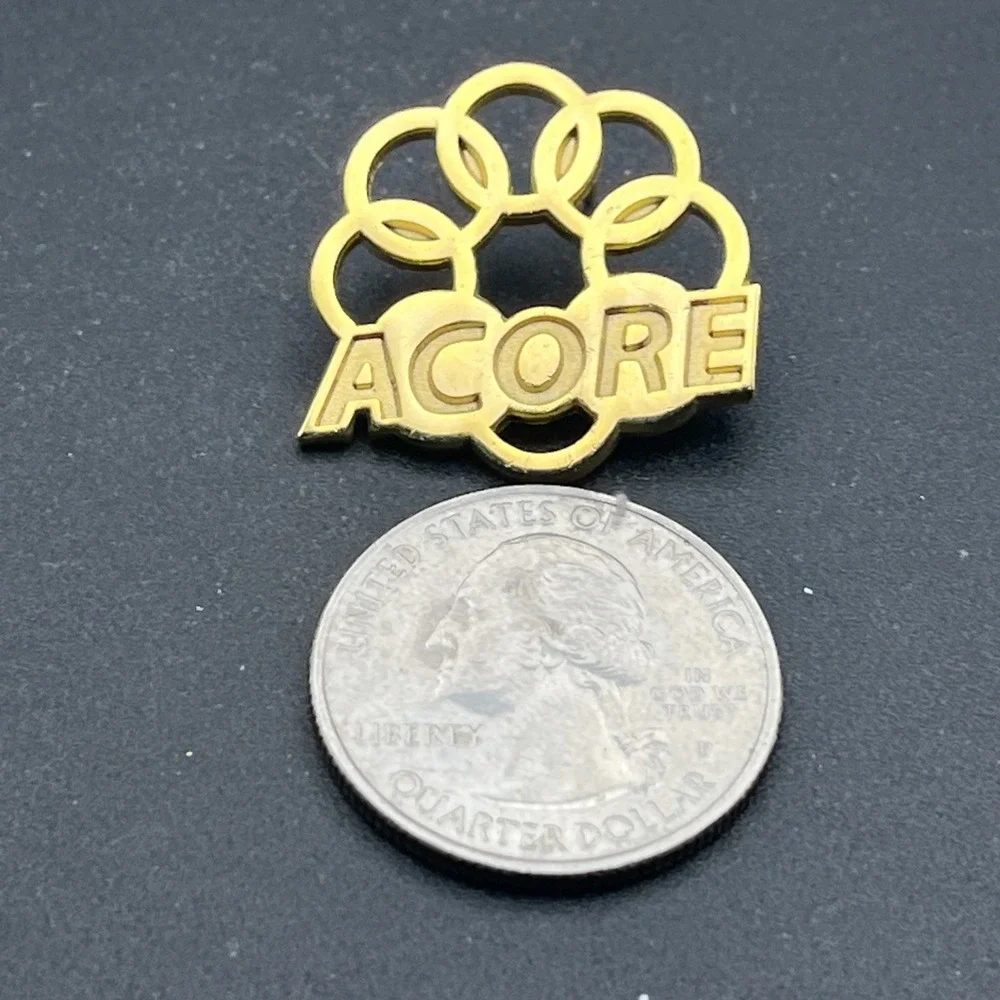 Acore Company Olympic‎ Gold Rings Lapel Hat Pin
